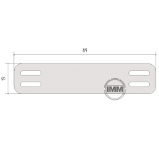 Бирка для кабеля из алюминия 89х19х1мм